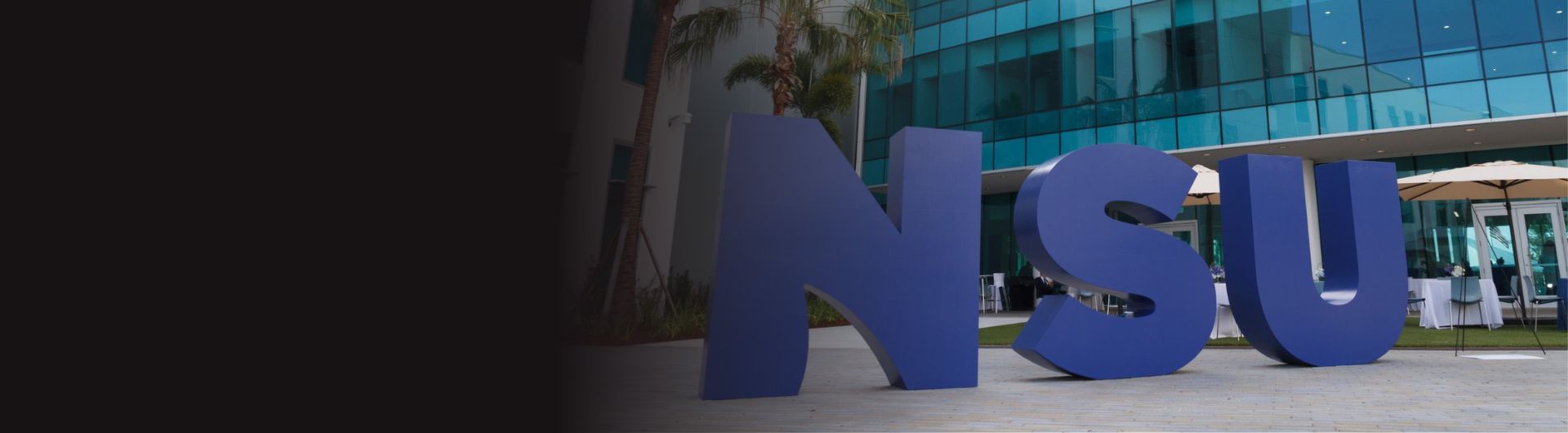 Photo of NSU letters on NSU Tampa campus